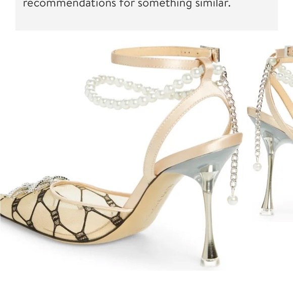 NWT SOLD OUT MACH & MACH Matilda Ankle Strap Pointed Toe Pump 38.5 - Picture 2 of 15